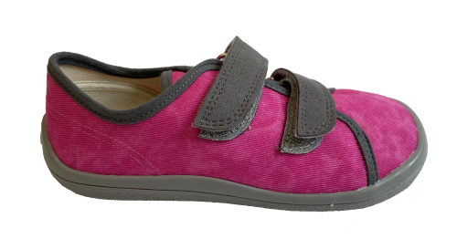 Beda barefoot plátěné tenisky Pink Batik